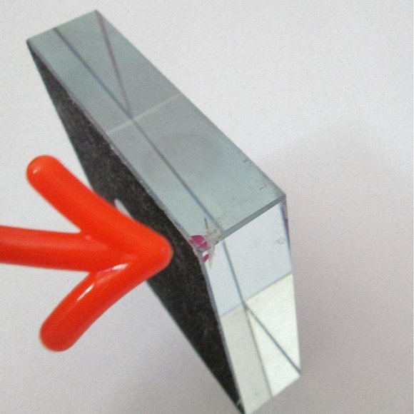 Britto Happy Cat Paperweight Remero Abstract Art Square Glass -Flaws- - Picture 6 of 7